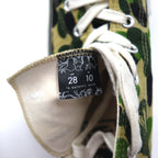 A BATHING APE Canvas Sneakers 28cm Khaki Camo Pattern APE STA GREEN CAMO LO Made in Japan