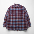 L.L.Bean シャミークロス フランネルシャツ L ボルドー TRADITIONAL FIT チェック ダブルポケット 277981