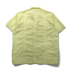 ROMANI 80s Cuban Box Shirt, Size XL, Yellow, Polyester and Cotton, Embroidered
