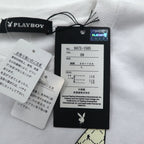 PLAY BOY ロゴプリント クルーネック スウェット L ホワイト コットン 裏起毛 未使用品