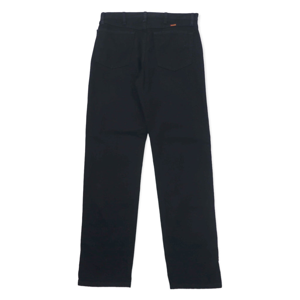 RUSTLER (Wrangler) 00s Black Denim Pants Size 34 Cotton Zipper Fly Made in Mexico