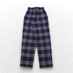 Burberrys Nova Check Tuck Easy Slacks Pants, Medium, Navy, Wool, Made in Japan