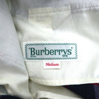 Burberrys Nova Check Tuck Easy Slacks Pants, Medium, Navy, Wool, Made in Japan