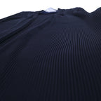 Vintage Pleated Sheer Cardigan Pleated Sheer Cardigan M Navy Polyester