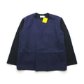masterkey SONNY Collarless Jacket, Two-Tone Cardboard Knit, Size M, Navy and Black, MK22S-C-13, Made in Japan, Unused