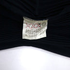 Vintage Pleated Sheer Cardigan Pleated Sheer Cardigan M Navy Polyester
