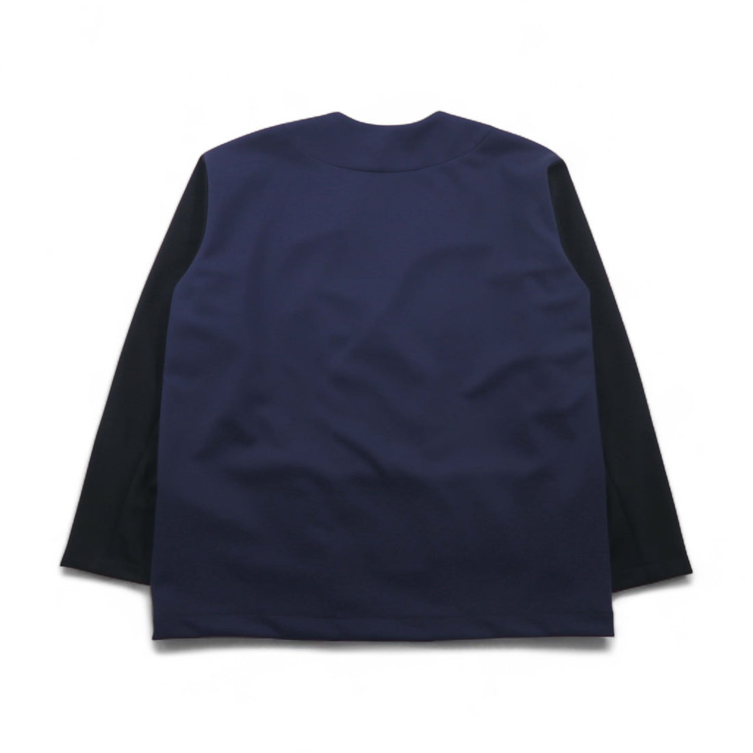 masterkey SONNY Collarless Jacket, Two-Tone Cardboard Knit, Size M, Navy and Black, MK22S-C-13, Made in Japan, Unused