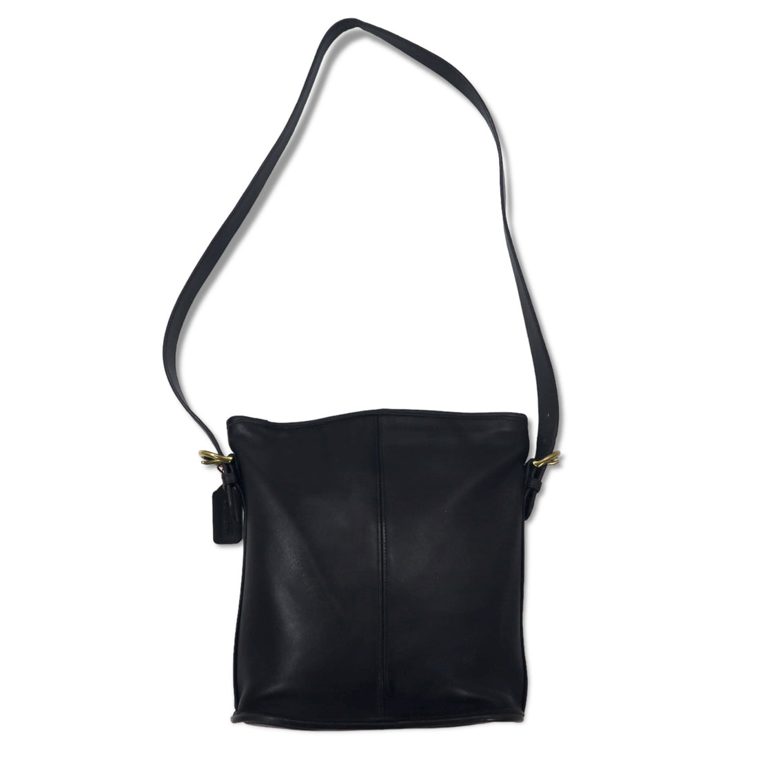 COACH USA shoulder bag black glove tanned leather cowhide 4153