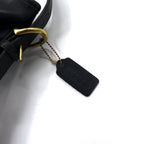 COACH USA shoulder bag black glove tanned leather cowhide 4153