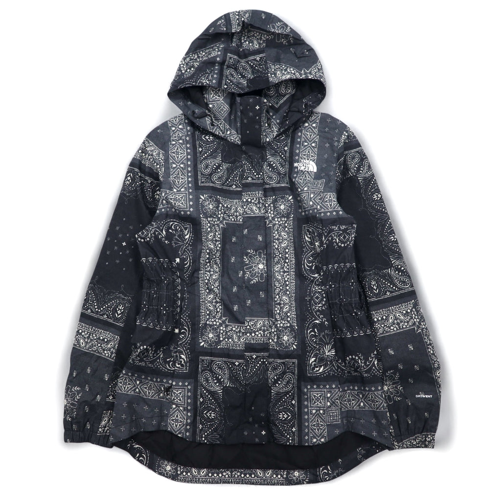 THE NORTH FACE RESOLVE PARKA II Mountain Parka M Black Bandana Paisley Pattern Polyester DRYVENT Waterproof US Standard