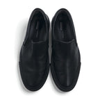 ATTACHMENT カーフレザー スリッポン スニーカー COW LEATHER SLIP-ON SNEAKERS 27-27.5cm ブラック 牛革