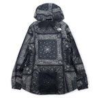THE NORTH FACE RESOLVE PARKA II Mountain Parka M Black Bandana Paisley Pattern Polyester DRYVENT Waterproof US Standard