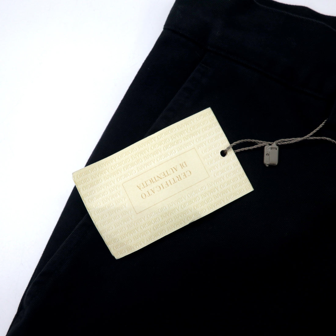 ARMANI JEANS Made in Italy Tapered Pants 44 Black Cotton 05P29CM PANTALONE Unused
