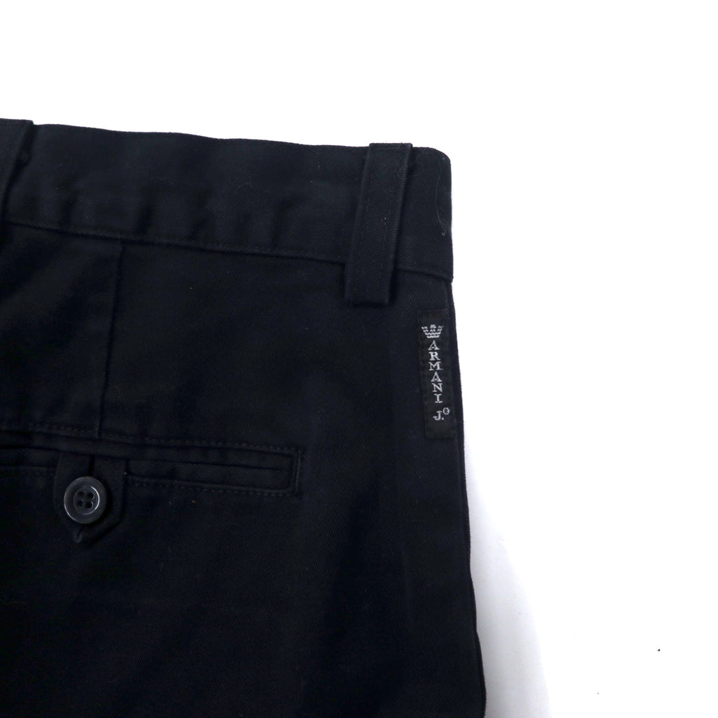 ARMANI JEANS Made in Italy Tapered Pants 44 Black Cotton 05P29CM PANTALONE Unused