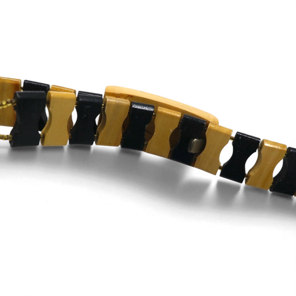 GAIJIN MADE (Hollywood Ranch Market) Wood Belt, Beige and Black