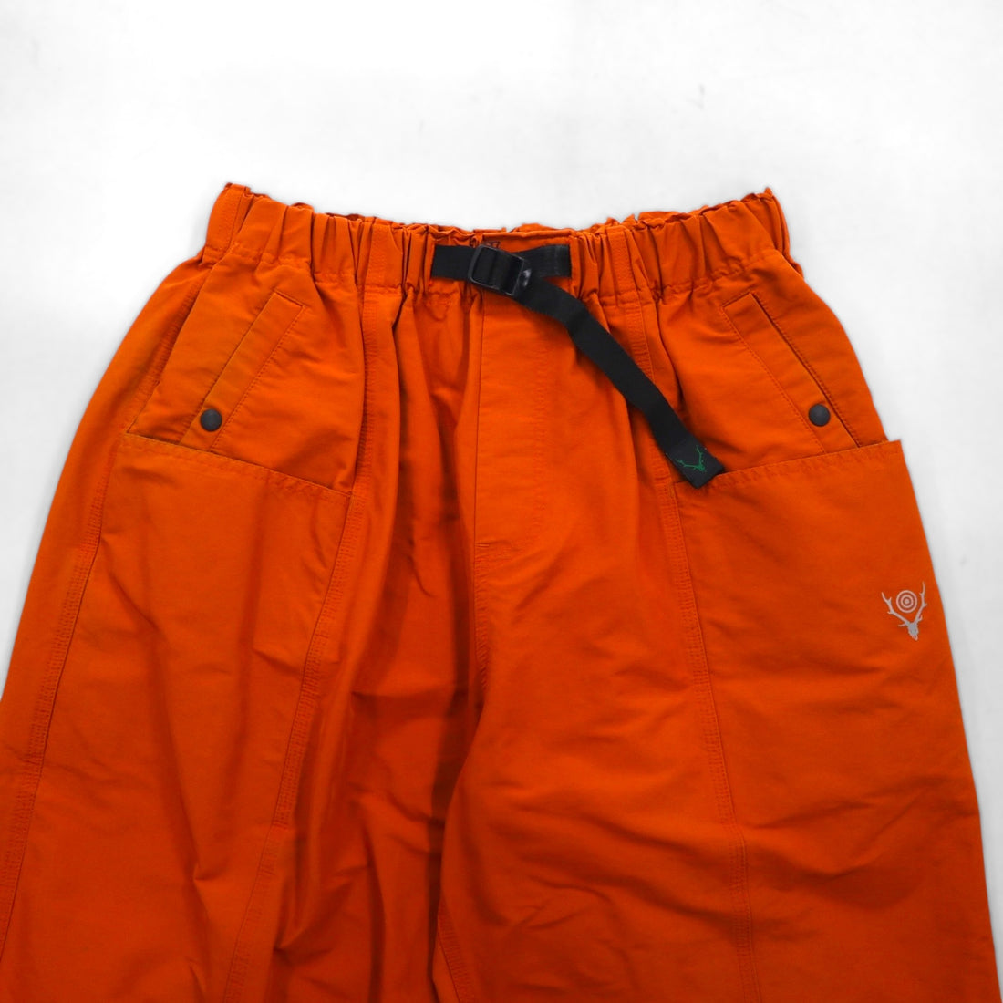 South2 West8 ベルテッド センターシームパンツ Belted C.S. Pant ナイロンワイドパンツ S オレンジ MR698