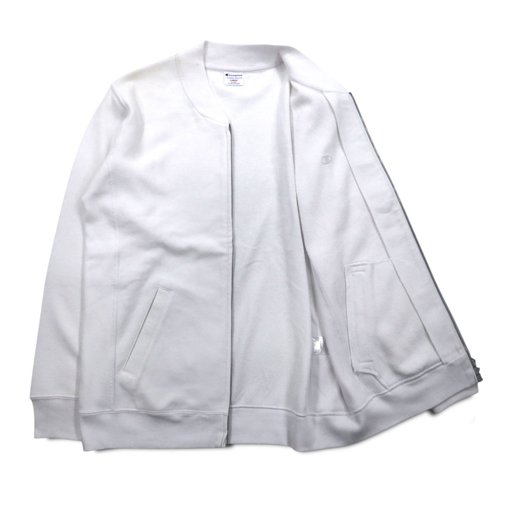 Champion リバースウィーブ REVERSE WEAVE フルジップ スウェット ブルゾン L ホワイト C8-P019