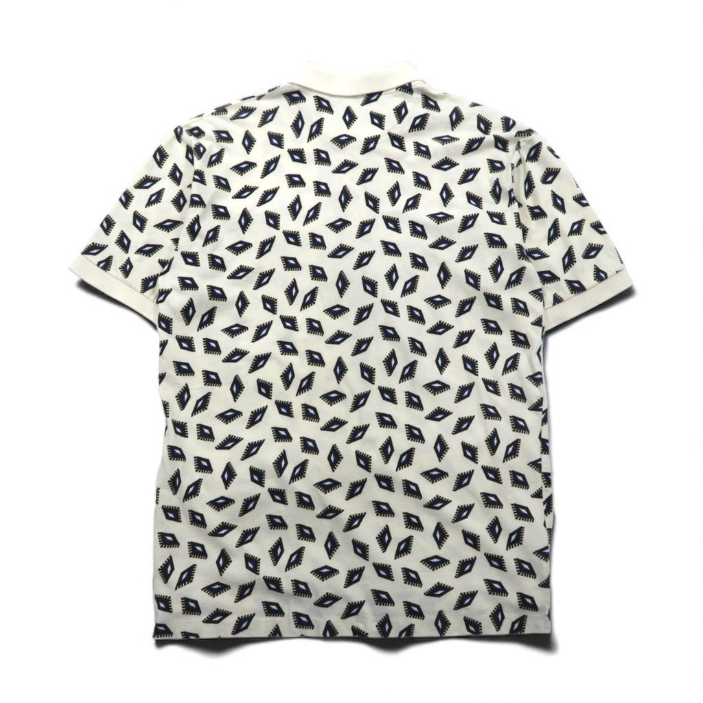 Christian Dior MONSIEUR vintage all-over print polo shirt, size M, white cotton