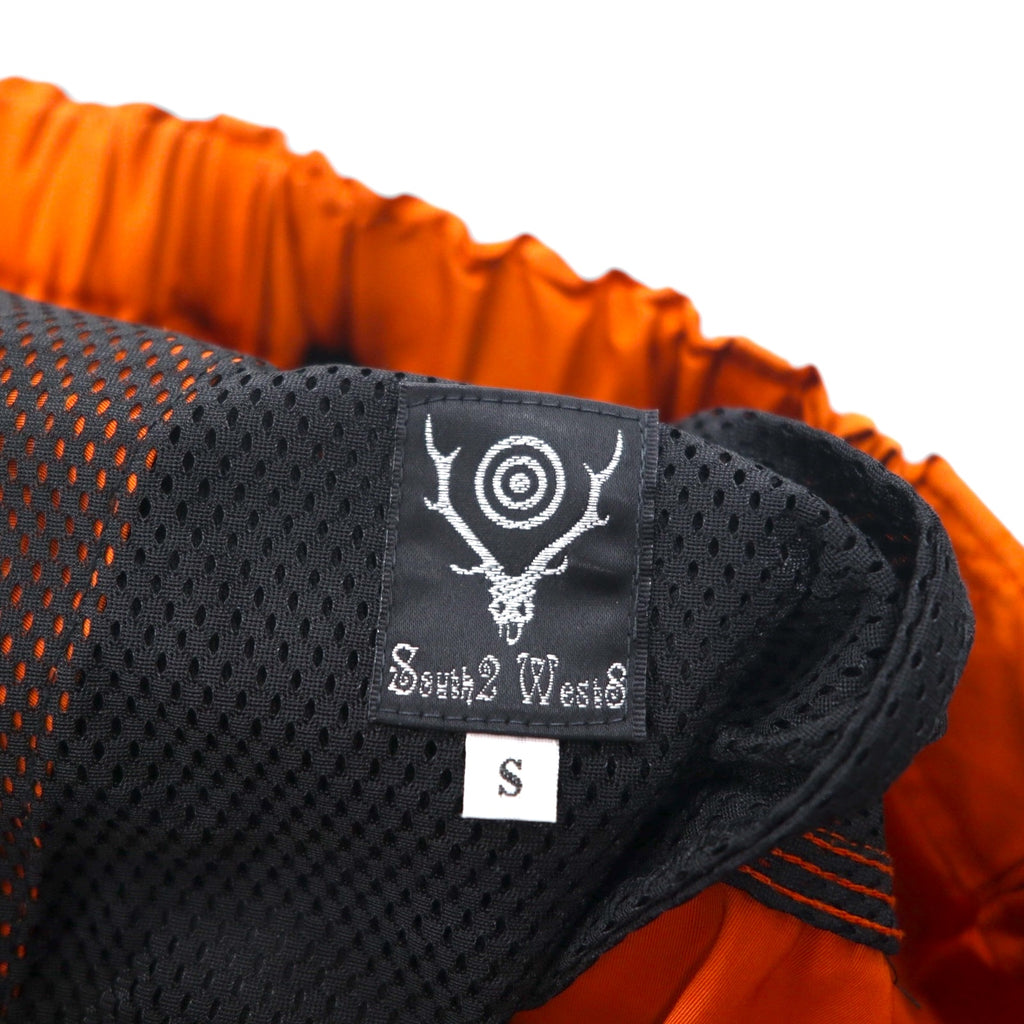South2 West8 ベルテッド センターシームパンツ Belted C.S. Pant ナイロンワイドパンツ S オレンジ MR698