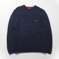 CHAPS RALPH LAUREN ヘリンボーン ニット セーター L ネイビー コットン