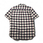 Barbour 半袖 ボタンダウンシャツ M ブラウン チェック コットン MSH5151BE11 ポルトガル製
