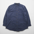 Woolrich ボタンダウン フランネルシャツ XL ネイビー 胸ポケット MIDNIGHT BLUE HEATHER 6433