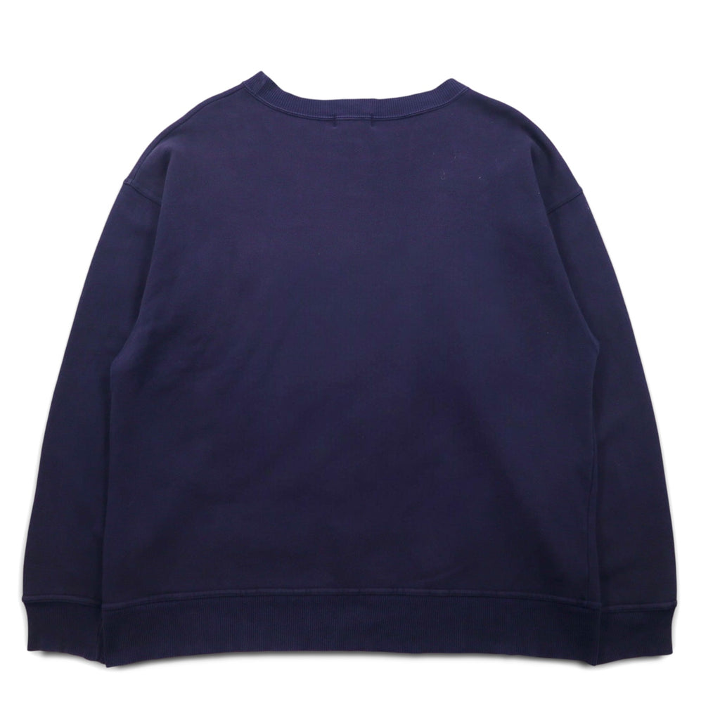 FILA Made in Canada 90s College Logo Sweatshirt L Navy Cotton Print