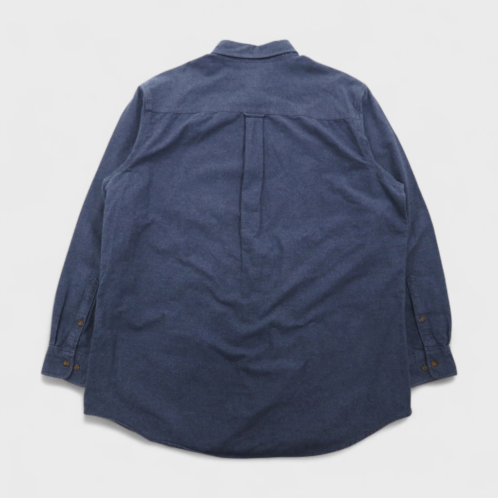 Woolrich ボタンダウン フランネルシャツ XL ネイビー 胸ポケット MIDNIGHT BLUE HEATHER 6433