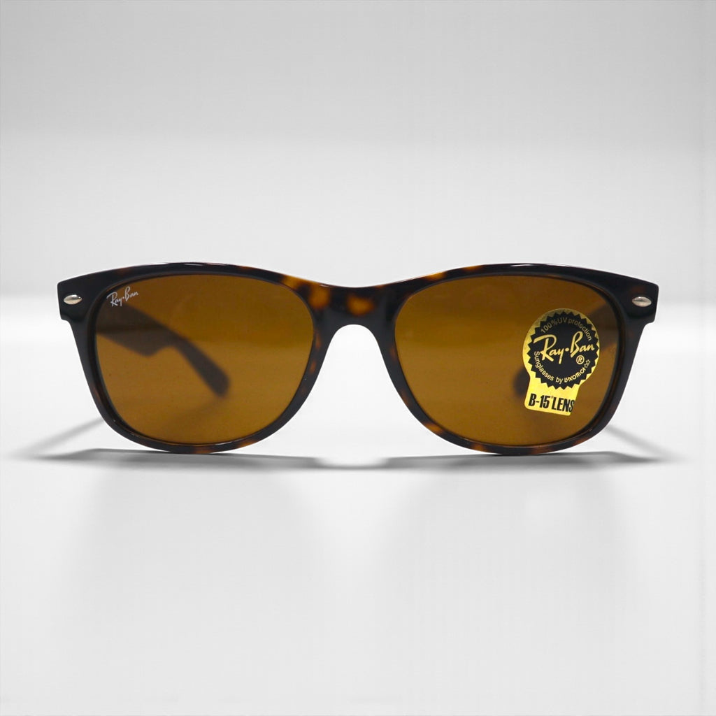 Ray-Ban New Wayfarer Wellington Sunglasses RB2132 710 55-18 3N Tortoiseshell Made in Italy, Unused