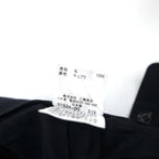 BURBERRY スラックスパンツ M ネイビー ストライプ ウール 日本製