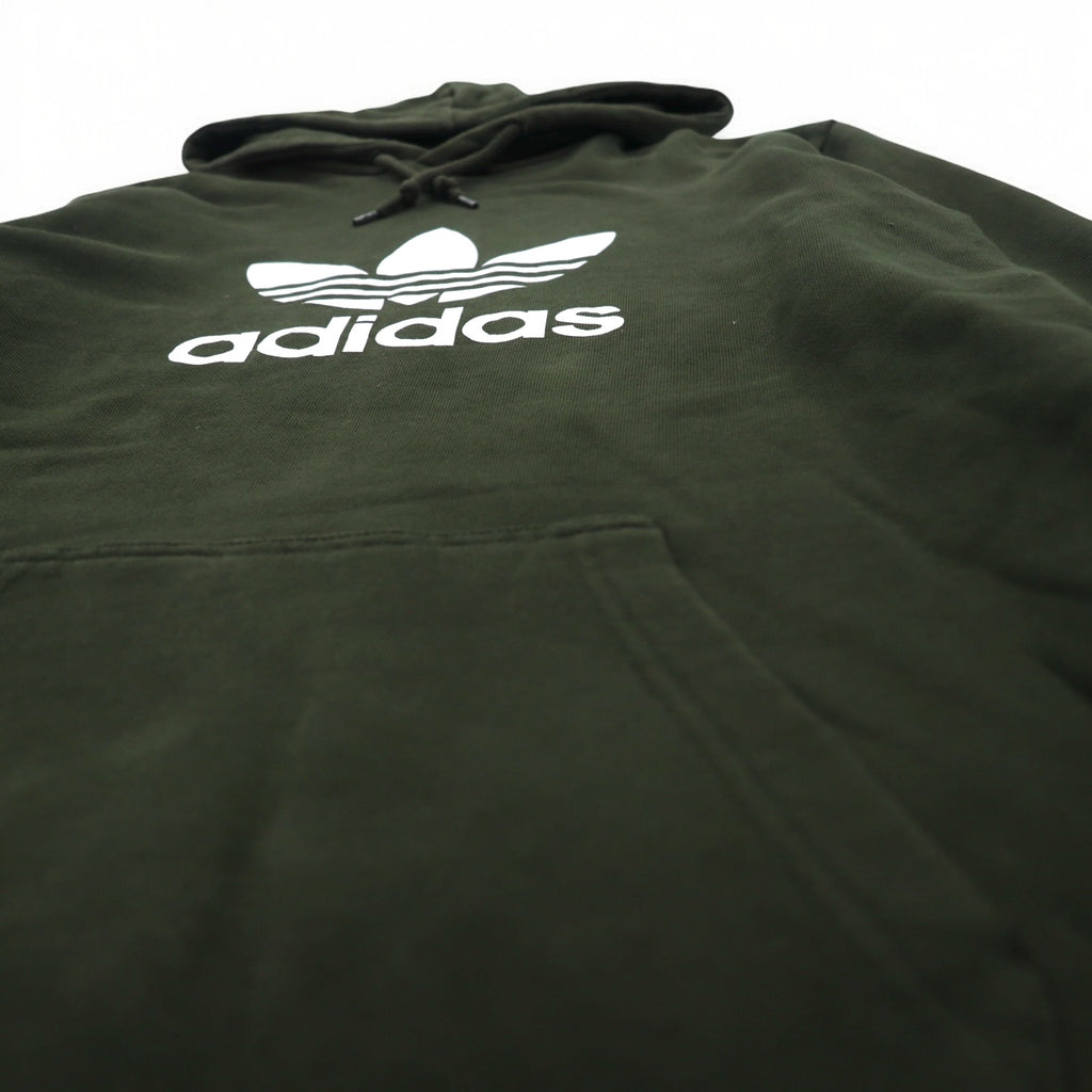 adidas originals トレフォイル フーディー プルオーバーパーカー M カーキ コットン DT7970