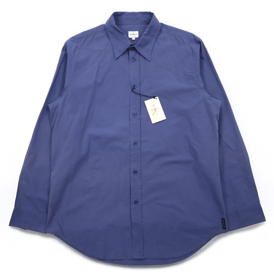 CK Calvin Klein 90s Dress Shirt XL Blue Cotton Unused