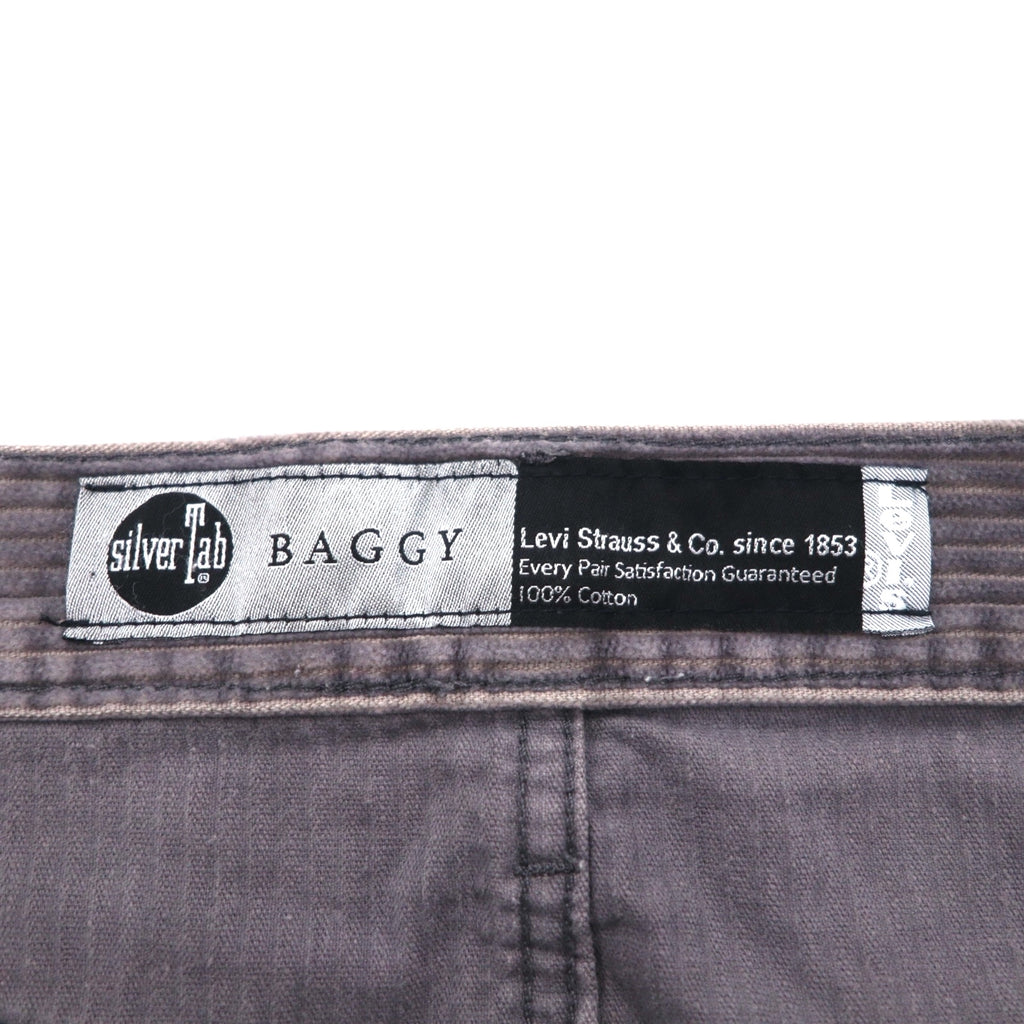 Levi's SILVER TAB 90年代 バギー チノパンツ ワイド コーデュロイパンツ M グレー BAGGY シルバータブ 39290-0007