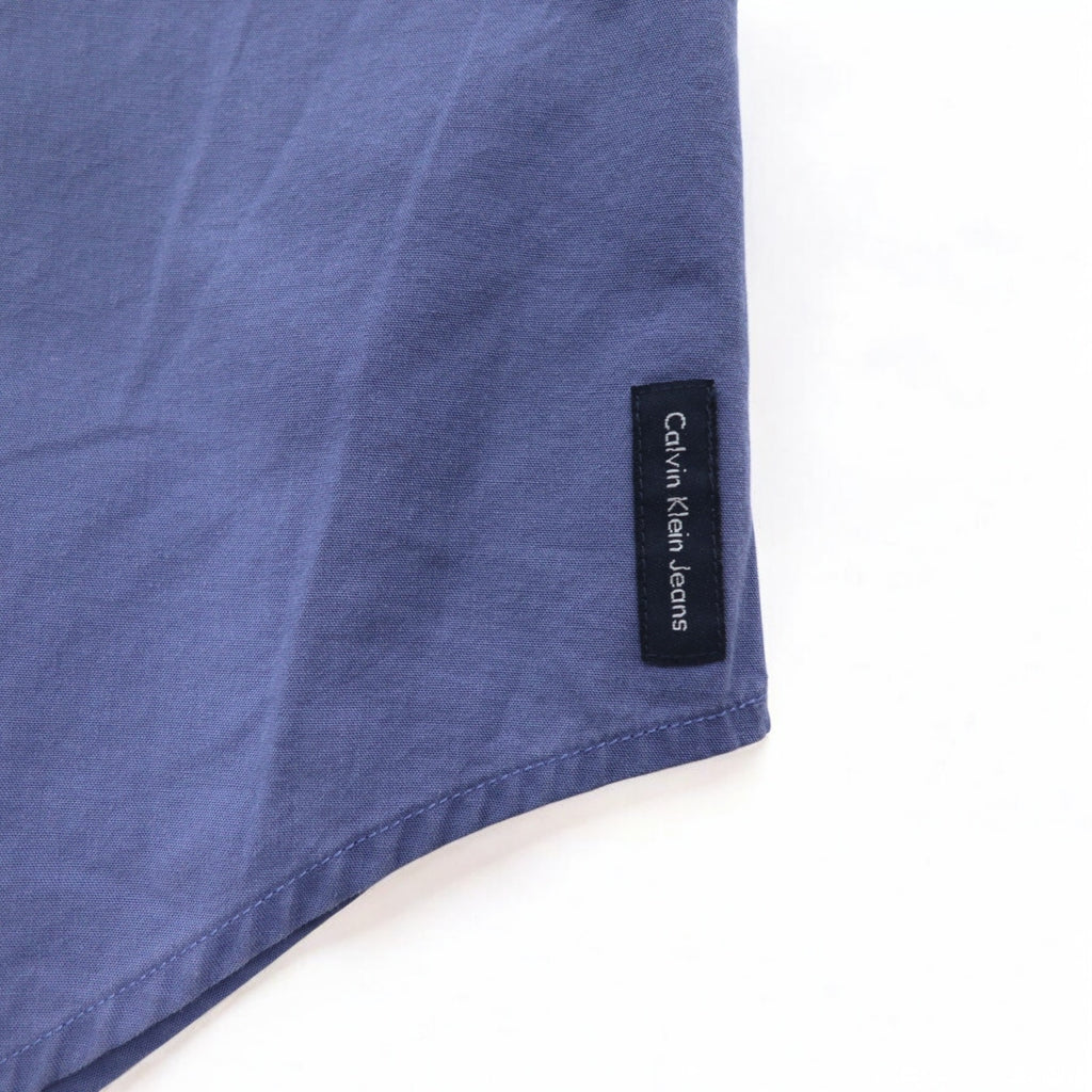 CK Calvin Klein 90s Dress Shirt XL Blue Cotton Unused