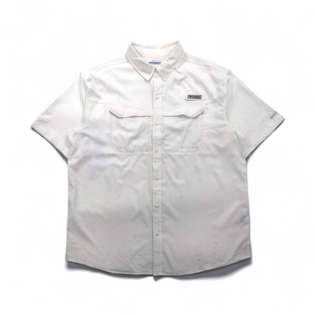 Columbia PFG オムニシェード OMMI-SHADE フィッシングシャツ XL ホワイト ポリエステル FM7024