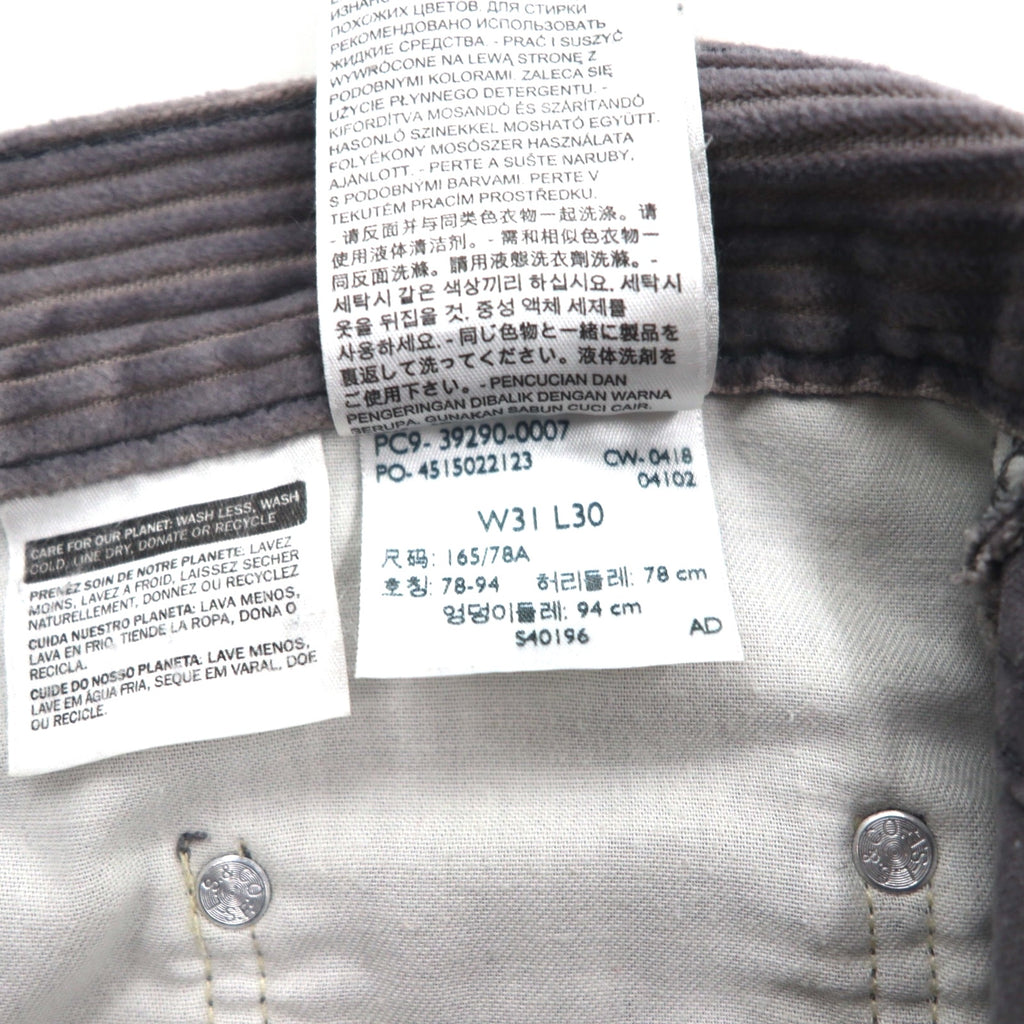 Levi's SILVER TAB 90年代 バギー チノパンツ ワイド コーデュロイパンツ M グレー BAGGY シルバータブ 39290-0007