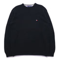 TOMMY HILFIGER 90s Crew Neck Cotton Knit Sweater XL Black