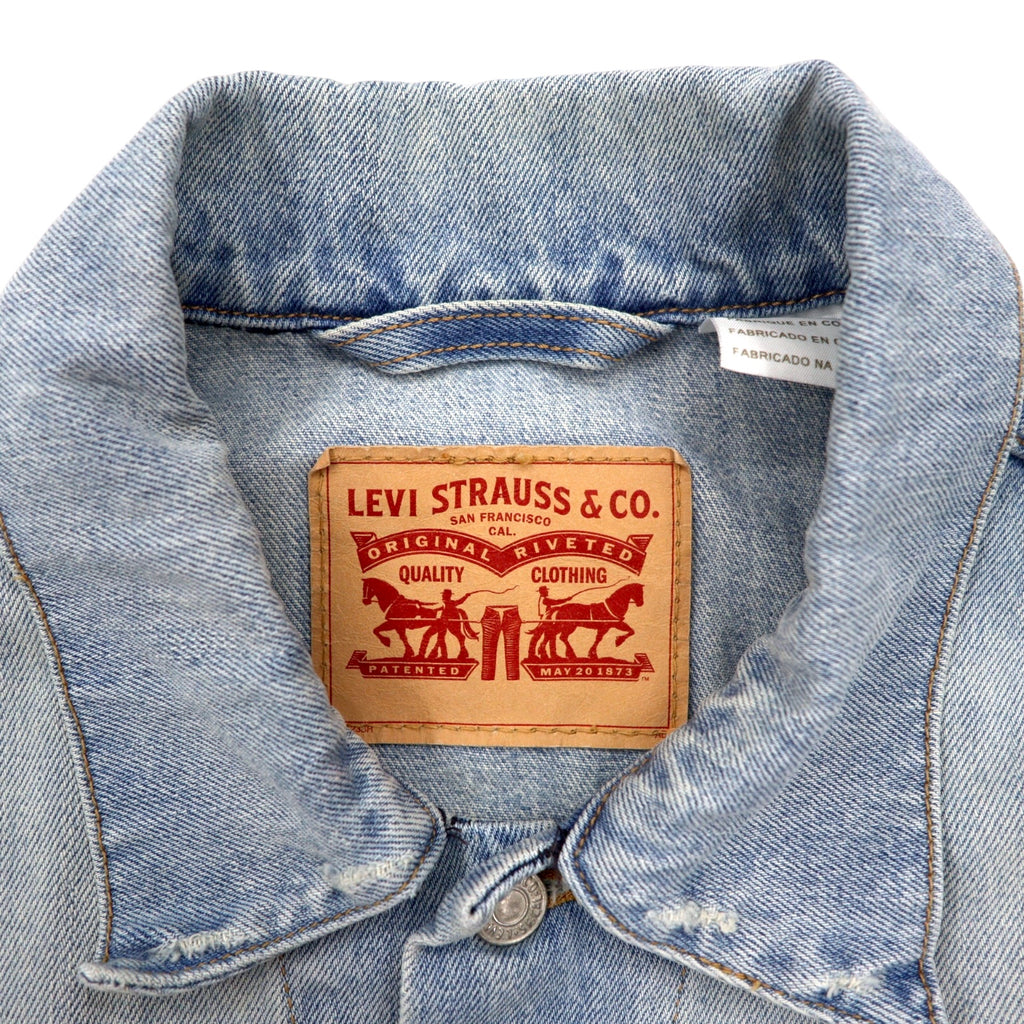 Levi's Denim Jacket, G-Jean, XL, Blue, Ice Wash, Cotton, 47024-0010, Made in Colombia