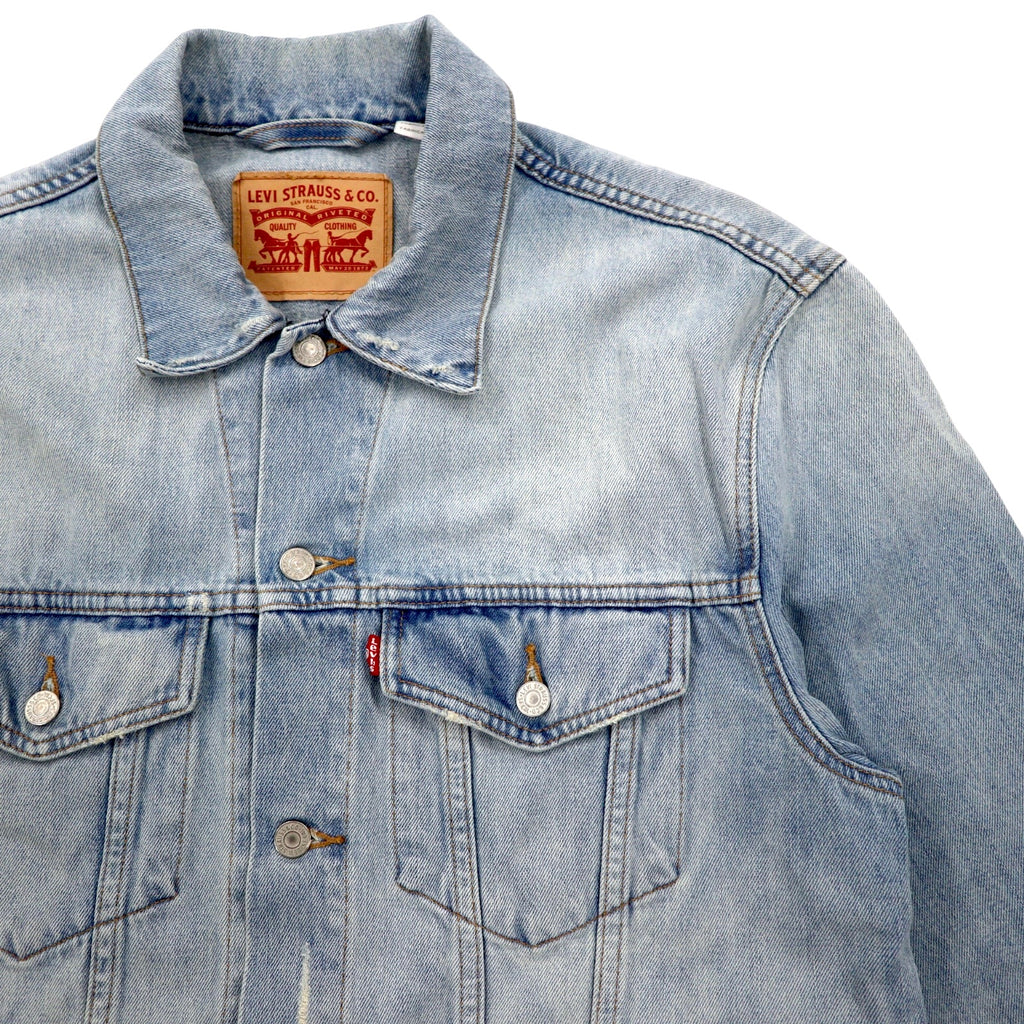 Levi's Denim Jacket, G-Jean, XL, Blue, Ice Wash, Cotton, 47024-0010, Made in Colombia