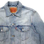 Levi's Denim Jacket, G-Jean, XL, Blue, Ice Wash, Cotton, 47024-0010, Made in Colombia