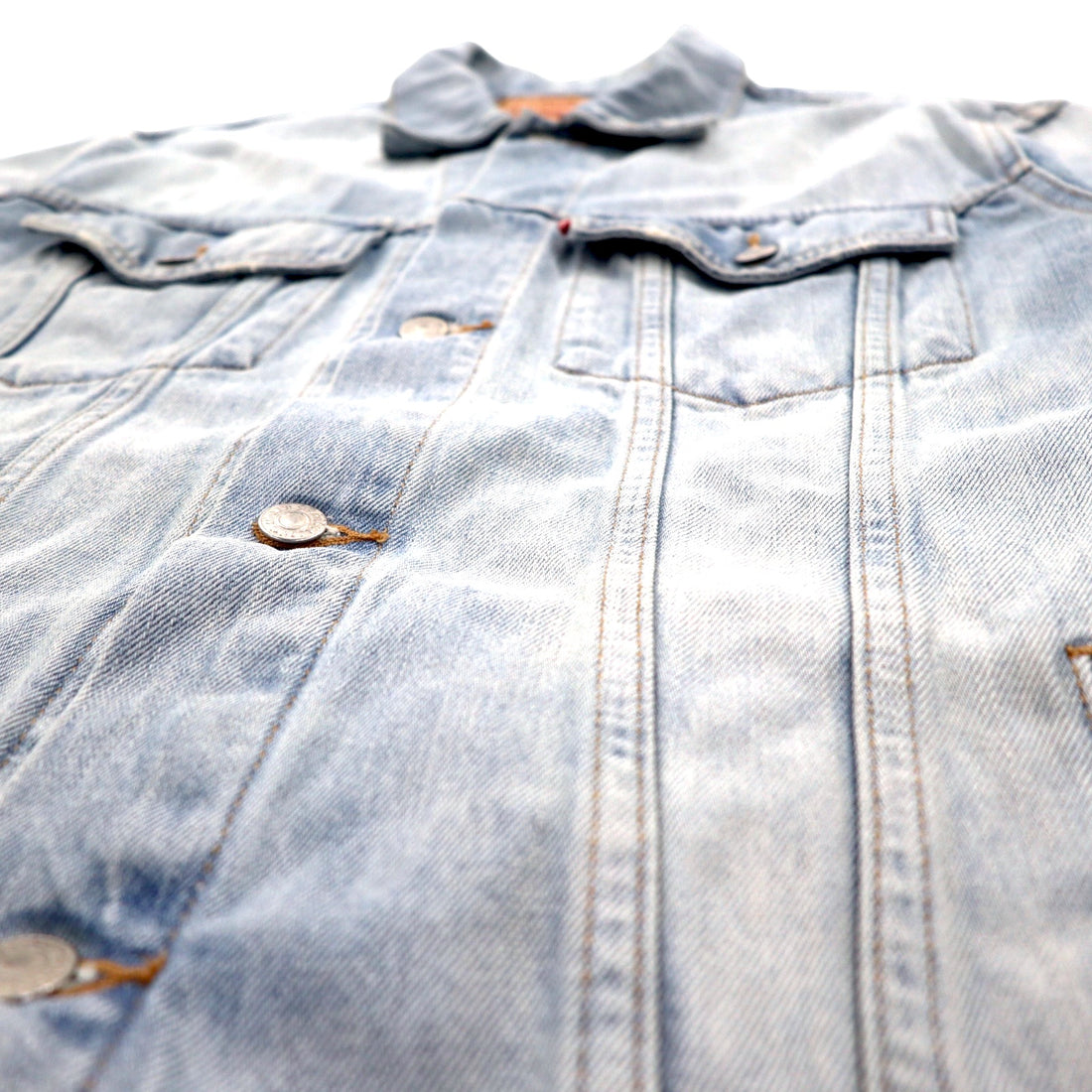 Levi's Denim Jacket, G-Jean, XL, Blue, Ice Wash, Cotton, 47024-0010, Made in Colombia