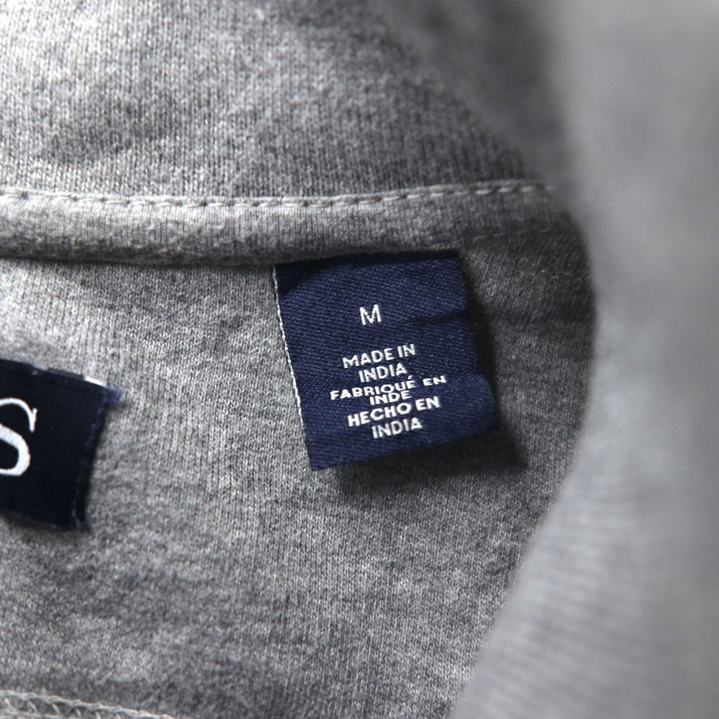 CHAPS ハーフボタン スウェット M グレー コットン サイドポケット