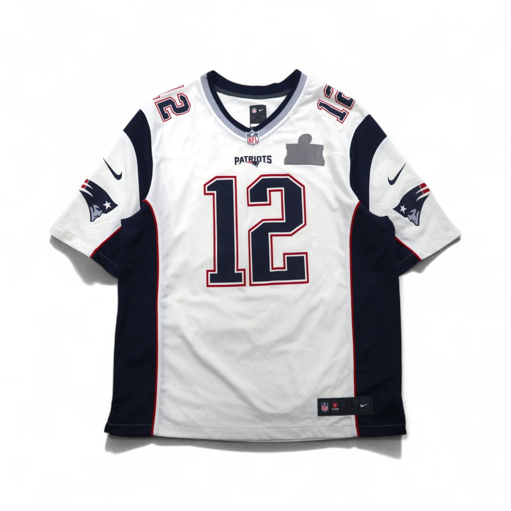 NIKE ゲームシャツ XL ホワイト ポリエステル NFL PATRIOTS ナンバリング