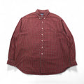 Ralph Lauren 90年代 ボタンダウン フランネルシャツ 2XL レッド チェック BLAIRE スモールポニー刺繡