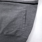 CHAPS ハーフボタン スウェット M グレー コットン サイドポケット