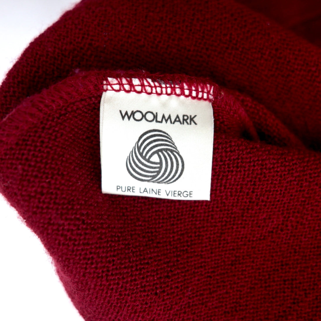 CHEMISE LACOSTE Made in France 80s French Lacoste V-neck knit sweater L Red wool acrylic one-point logo