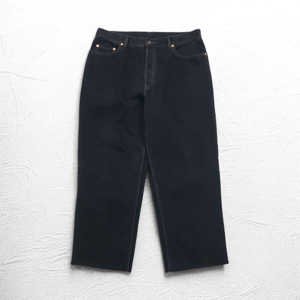 Levi's イタリア製 90年代 オレンジタブ 412 ユーロモデル デニムパンツ L ブラック ボタンフライ レザーパッチ