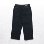 Levi's イタリア製 90年代 オレンジタブ 412 ユーロモデル デニムパンツ L ブラック ボタンフライ レザーパッチ