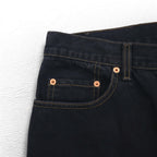 Levi's イタリア製 90年代 オレンジタブ 412 ユーロモデル デニムパンツ L ブラック ボタンフライ レザーパッチ