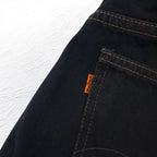 Levi's イタリア製 90年代 オレンジタブ 412 ユーロモデル デニムパンツ L ブラック ボタンフライ レザーパッチ